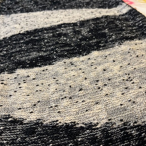 STYLE & CO Sweater Size XS Long Sleeves Sparkly Knit Gray Black White - Picture 12 of 14